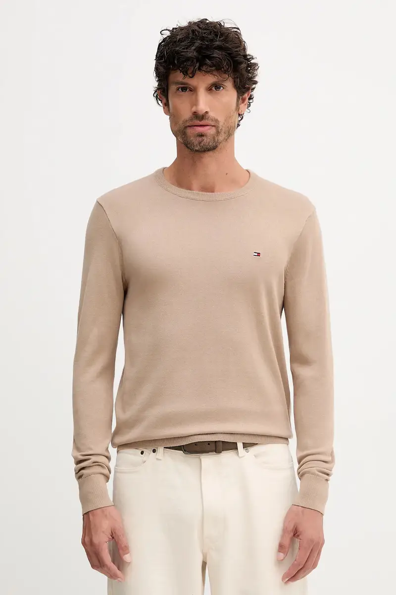 maglione in cotone colore blu MW0MW39999 Beige