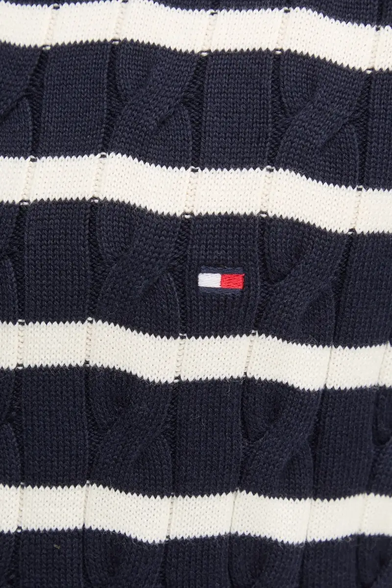 maglione in cotone colore blu navy miniatura 5