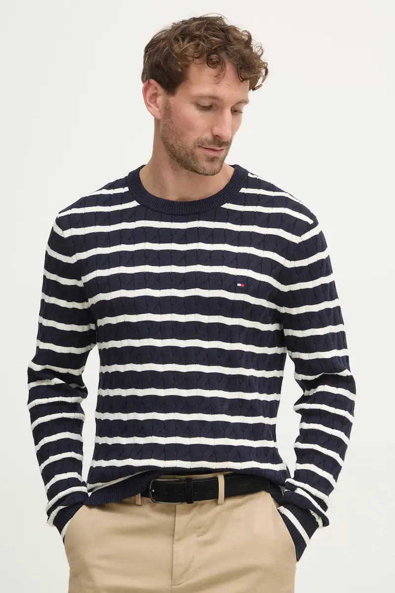 maglione in cotone colore blu navy