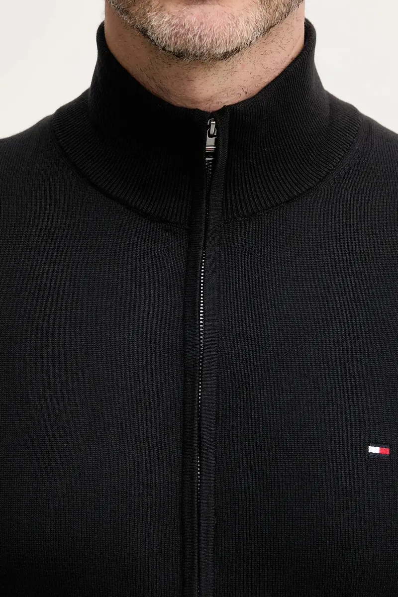 maglione in cotone colore blu navy MW0MW36517 Nero miniatura 5