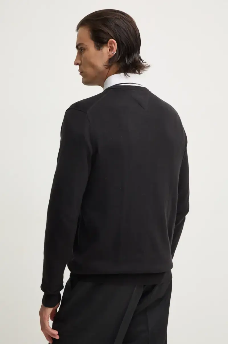 maglione in cotone colore nero MW0MW14745 miniatura 3