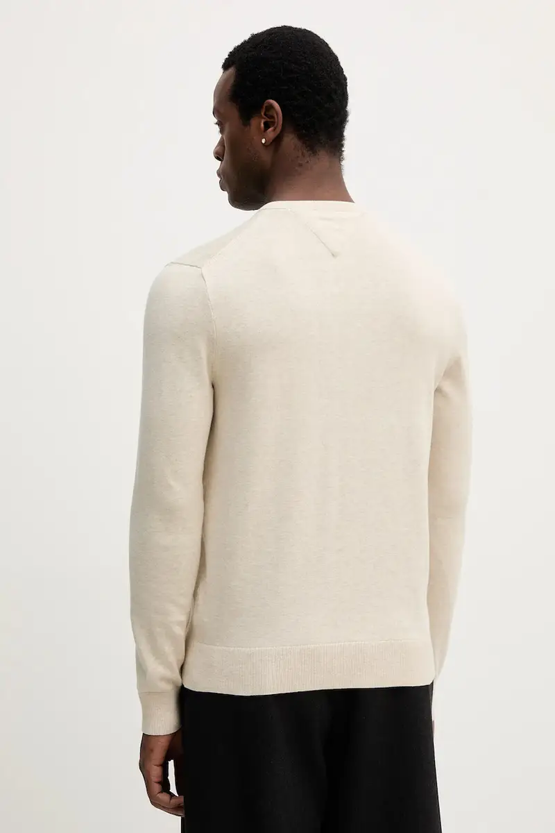 maglione in cotone colore nero MW0MW14745 Beige miniatura 3