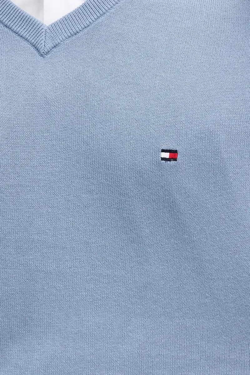 maglione in cotone colore nero MW0MW14745 Blu miniatura 5