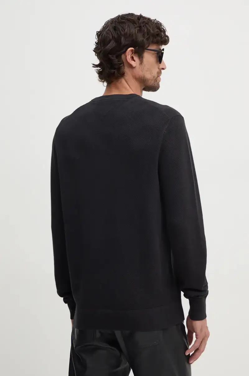 maglione in cotone colore nero MW0MW36347 miniatura 3