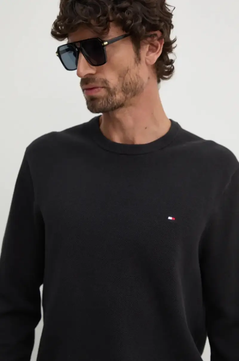 maglione in cotone colore nero MW0MW36347 miniatura 4