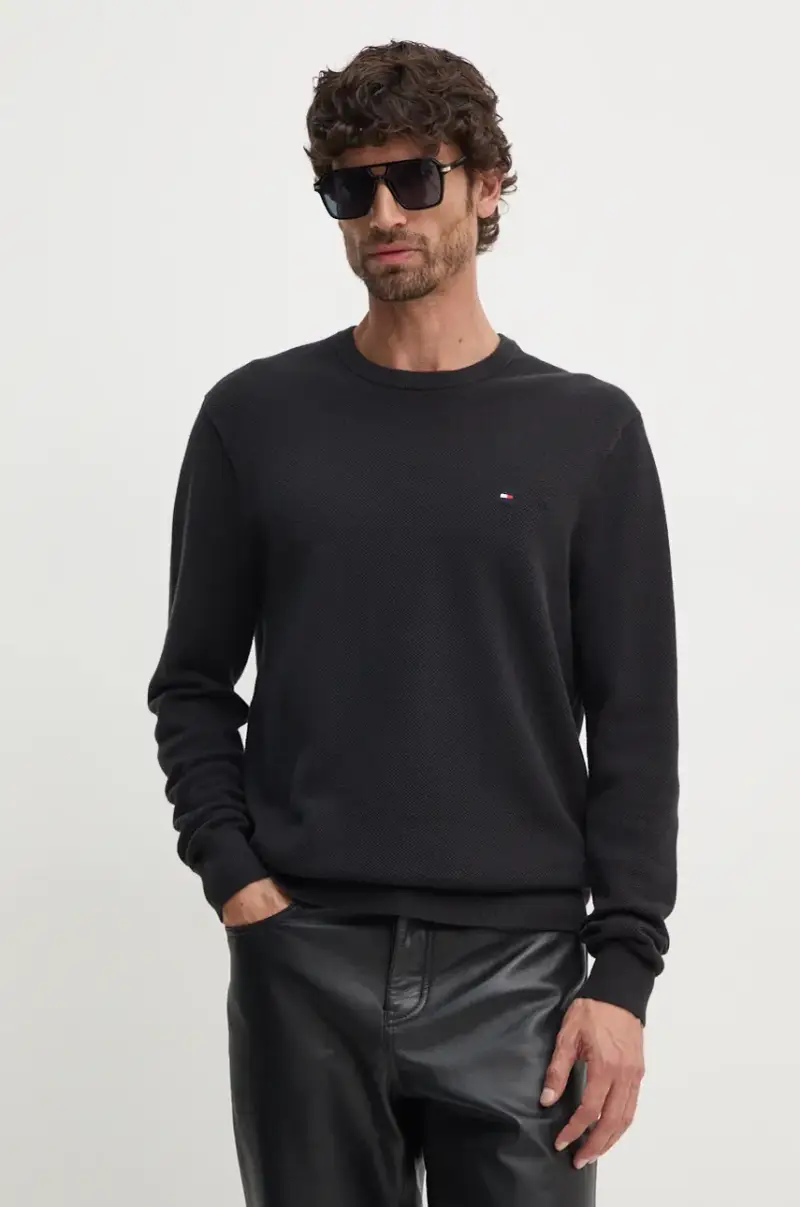 maglione in cotone colore nero MW0MW36347
