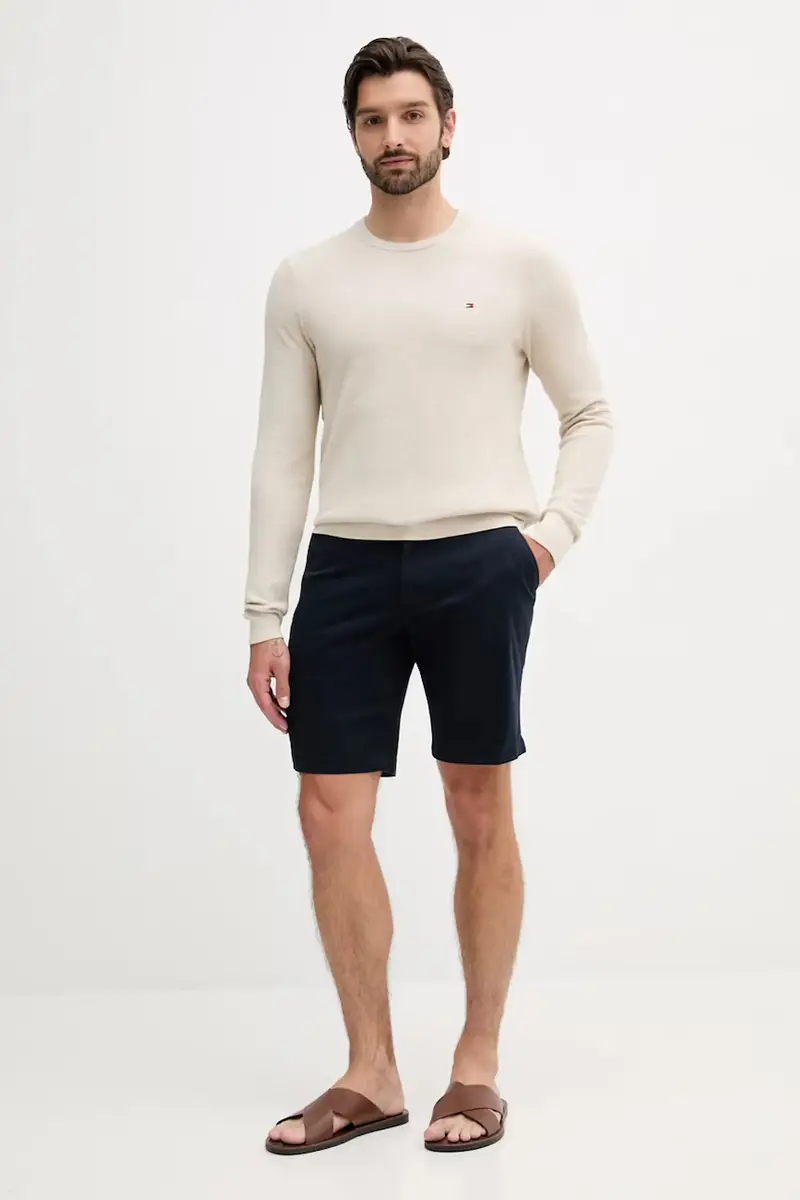 maglione in cotone colore nero MW0MW36347 Beige miniatura 2