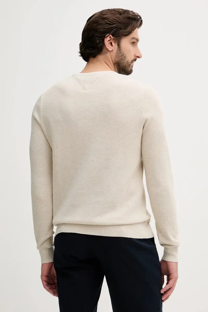 maglione in cotone colore nero MW0MW36347 Beige miniatura 3