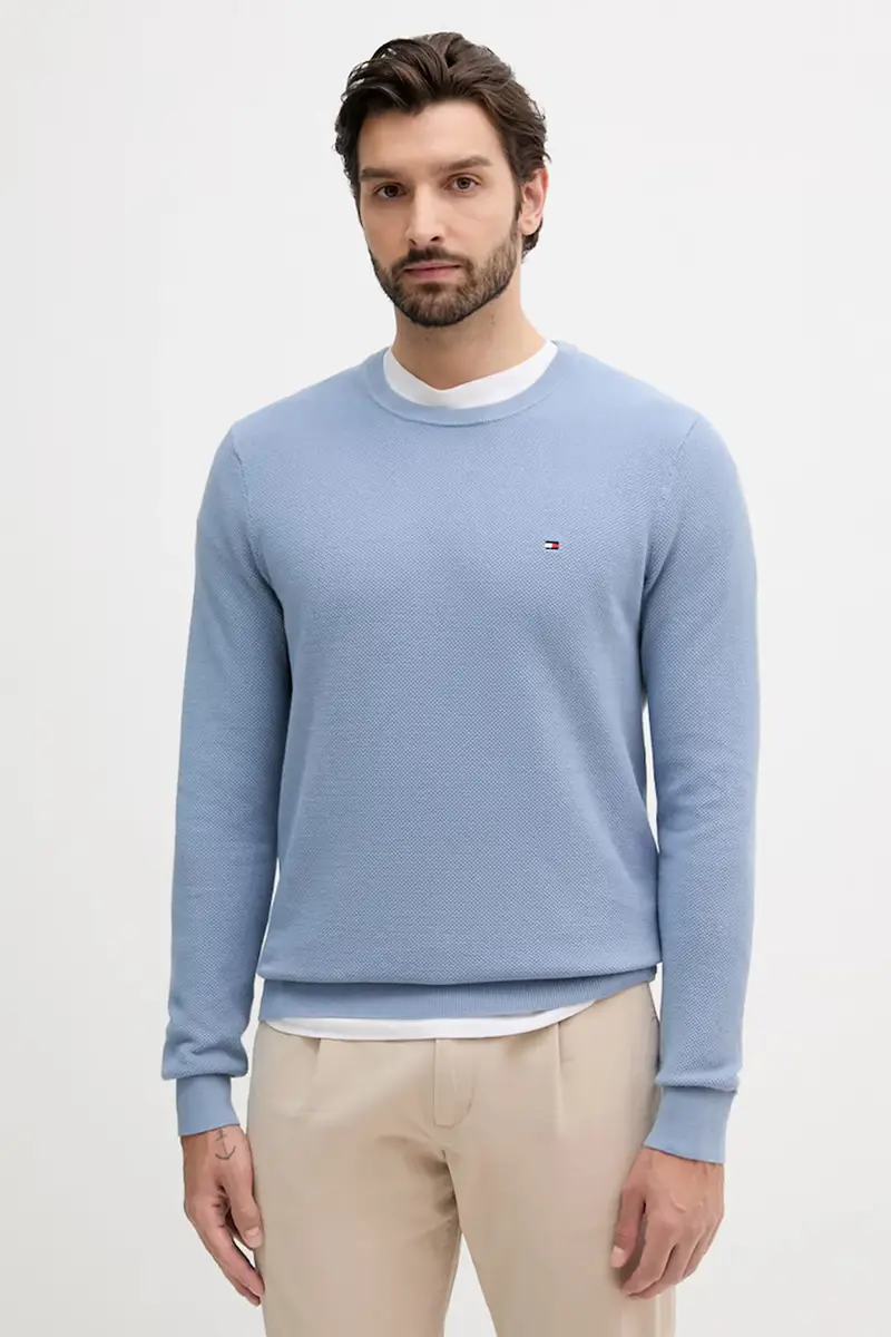 maglione in cotone colore nero MW0MW36347 Blu