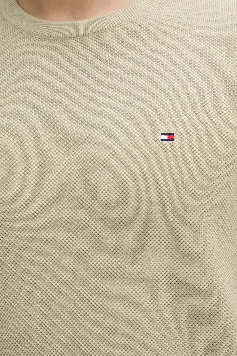 maglione in cotone colore nero MW0MW36347 Verde miniatura 5