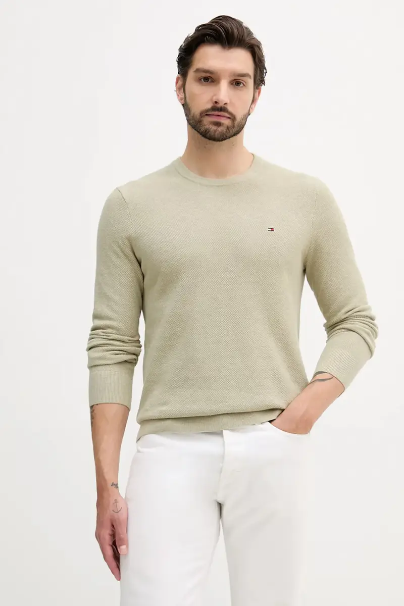 maglione in cotone colore nero MW0MW36347 Verde