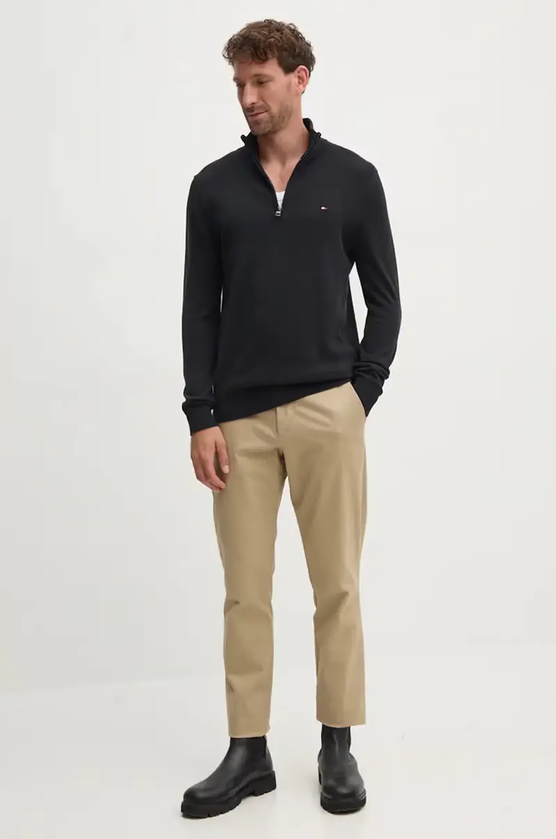 maglione in cotone colore nero MW0MW37331 miniatura 2