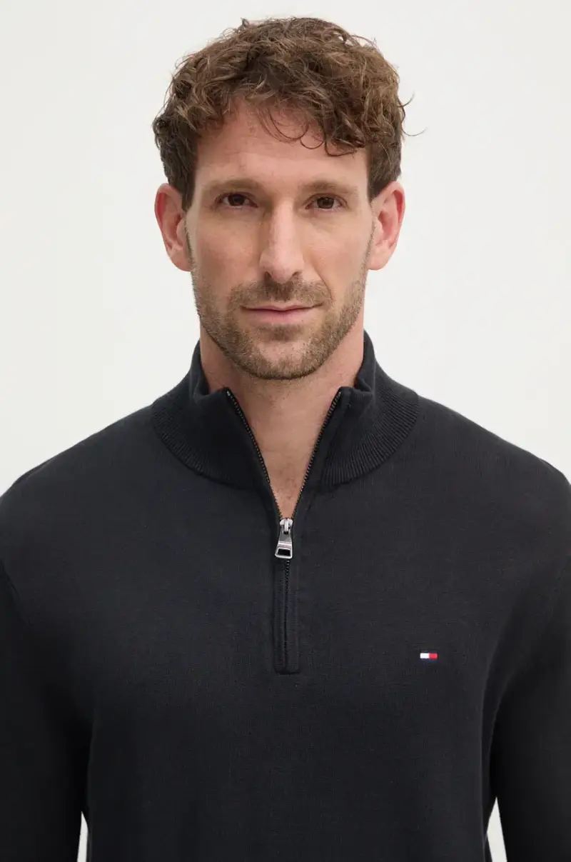 maglione in cotone colore nero MW0MW37331 miniatura 4