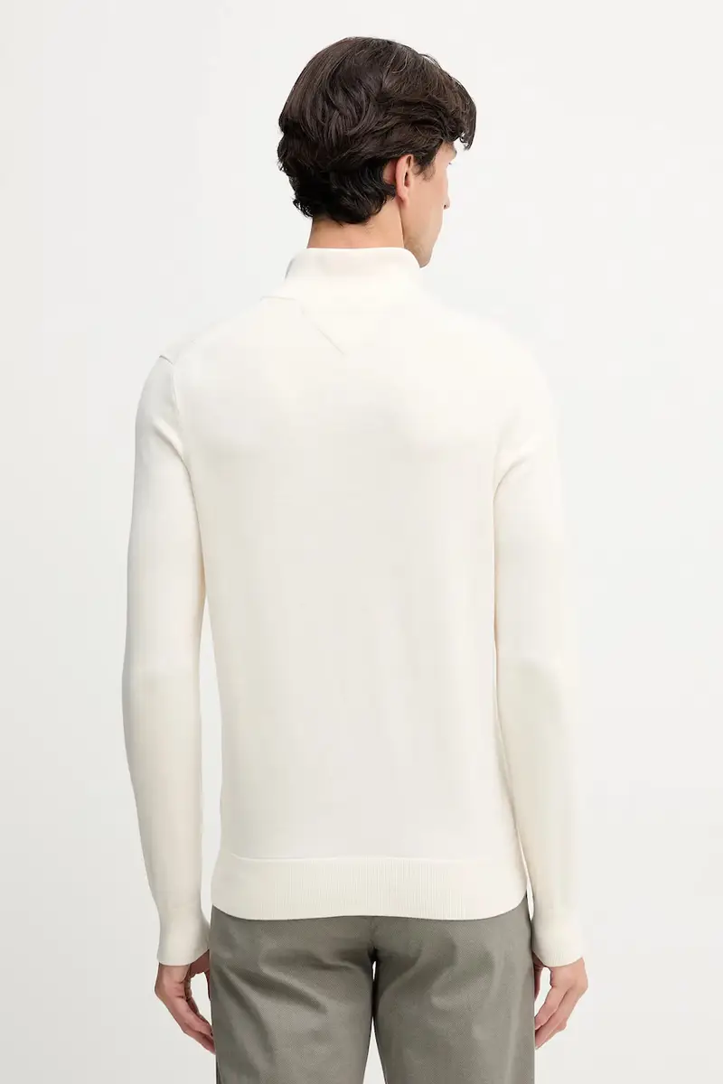 maglione in cotone colore nero MW0MW37331 Beige miniatura 3