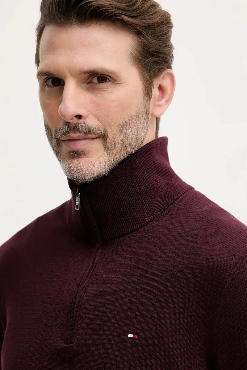 maglione in cotone colore nero MW0MW37331 Granata miniatura 4