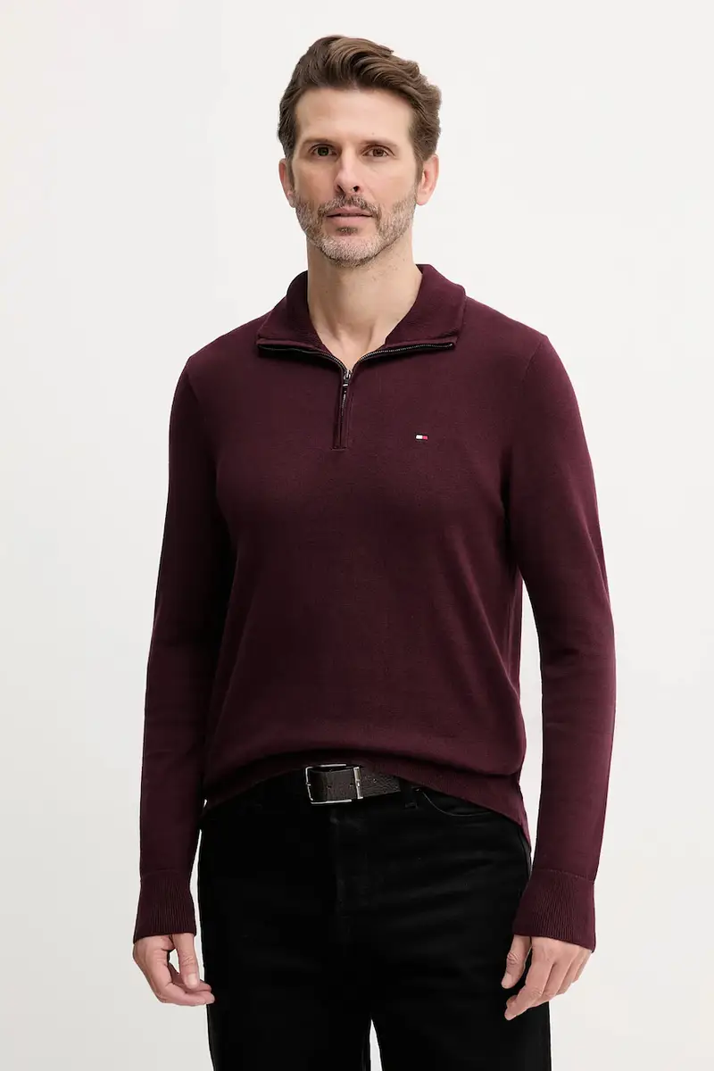 maglione in cotone colore nero MW0MW37331 Granata