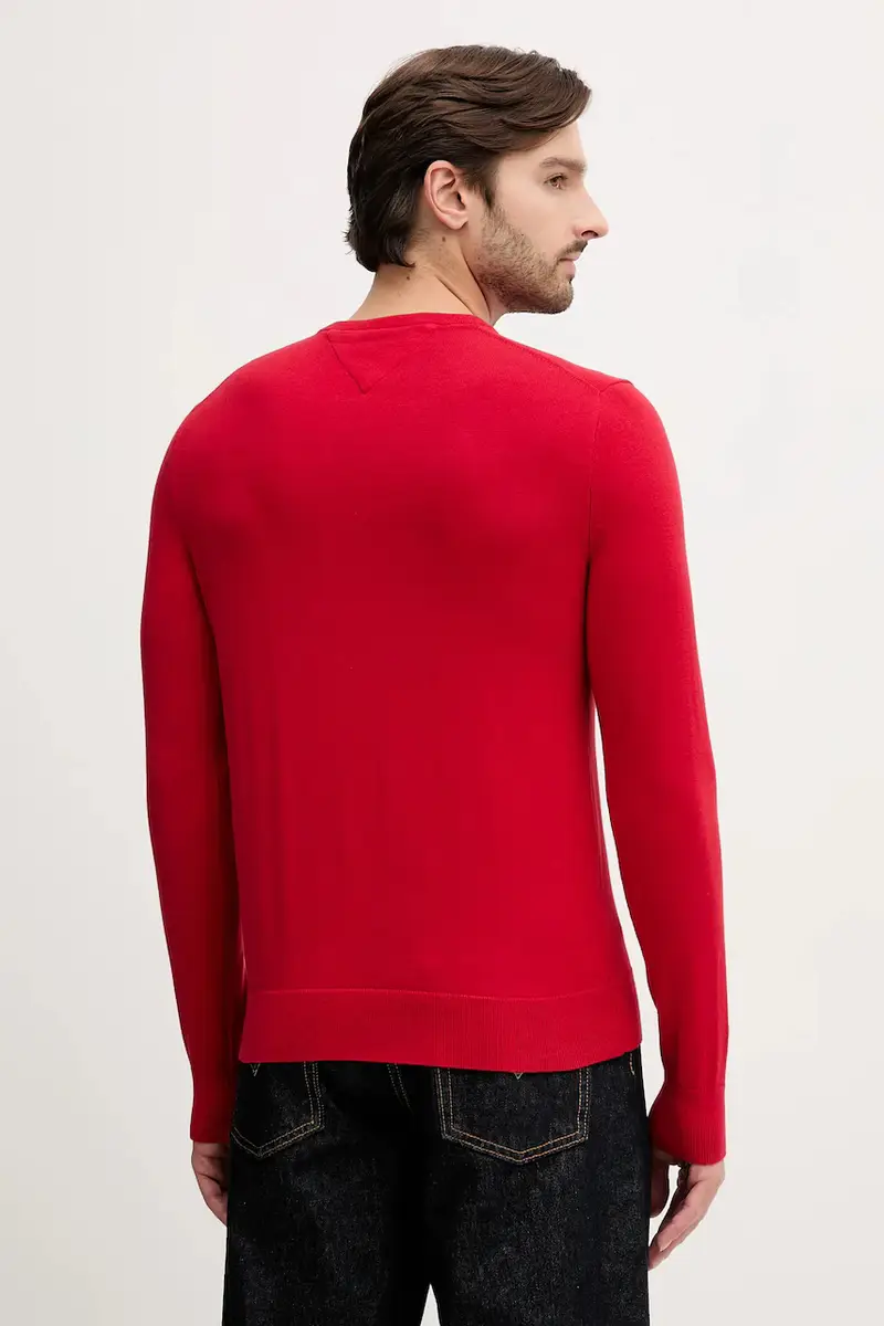 maglione in cotone colore rosso MW0MW14745 miniatura 3