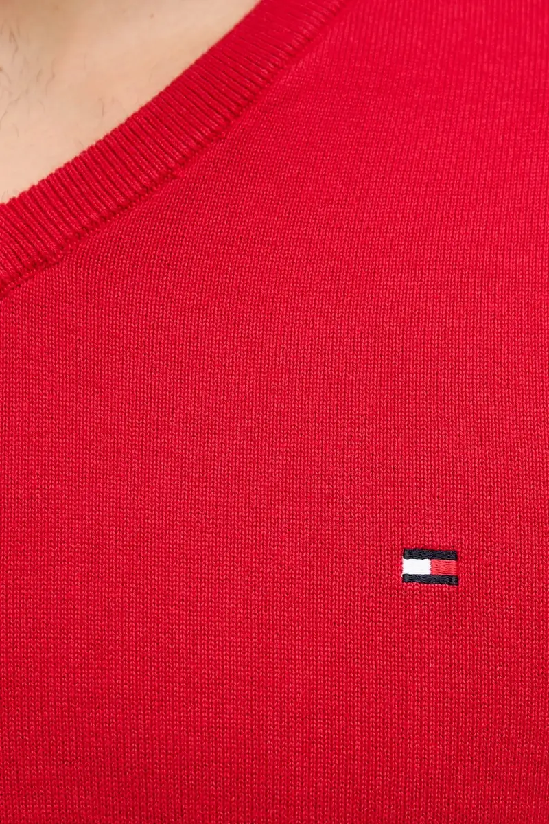 maglione in cotone colore rosso MW0MW14745 miniatura 5