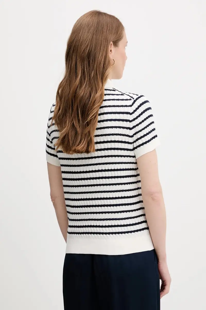 maglione in cotone donna colore bianco WW0WW41474 miniatura 3