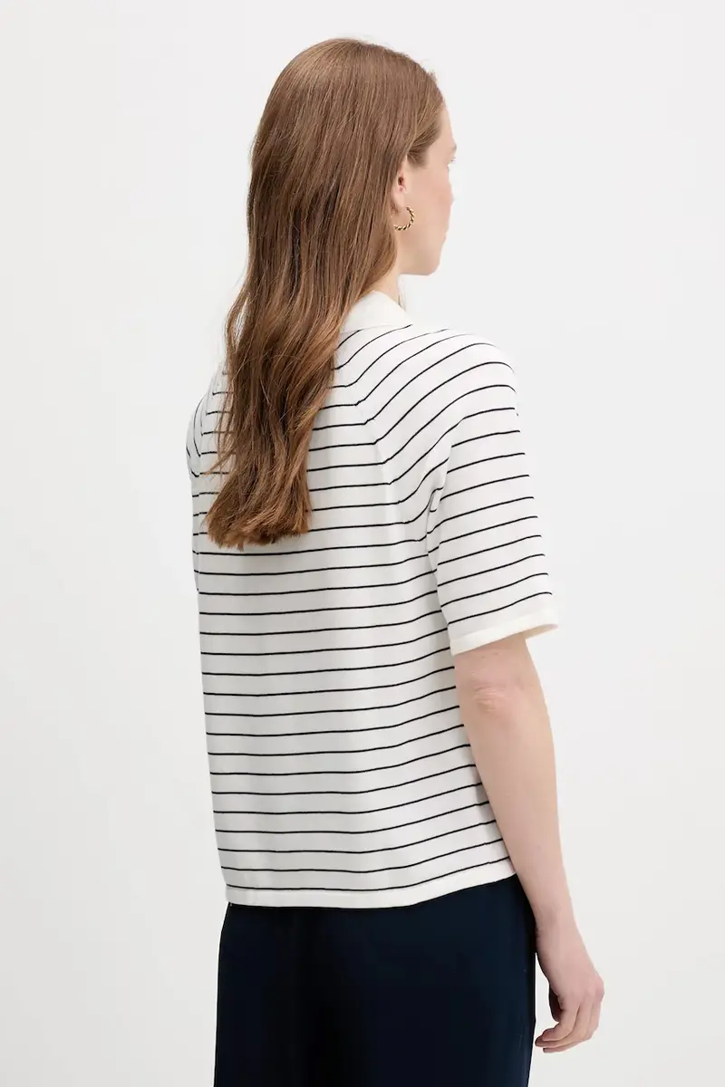 maglione in cotone donna colore bianco WW0WW45694 miniatura 3