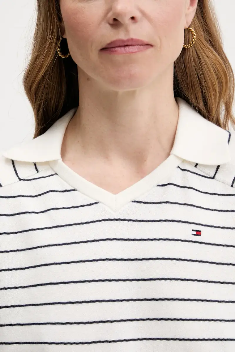 maglione in cotone donna colore bianco WW0WW45694 miniatura 5