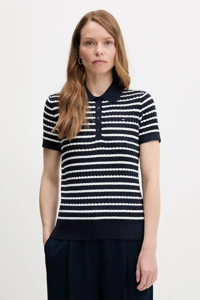 maglione in cotone donna colore blu navy WW0WW41474