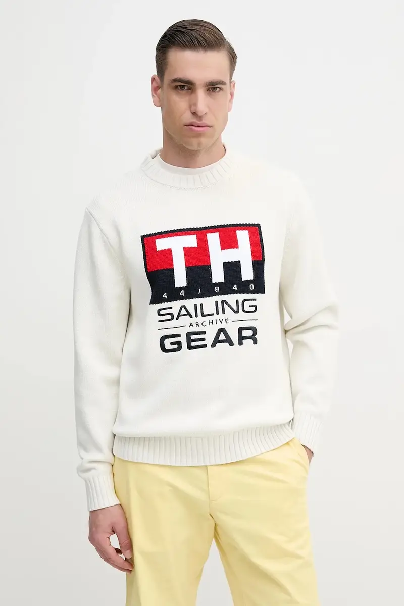 maglione in cotone SAILING uomo colore bianco MN0MN00017