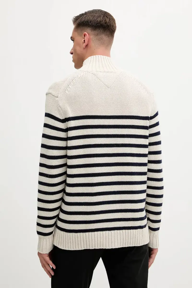 maglione in cotone uomo colore beige MW0MW41320 miniatura 3