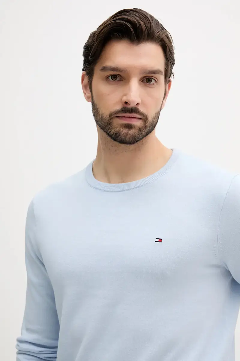 maglione in cotone uomo colore blu MW0MW39999 miniatura 4