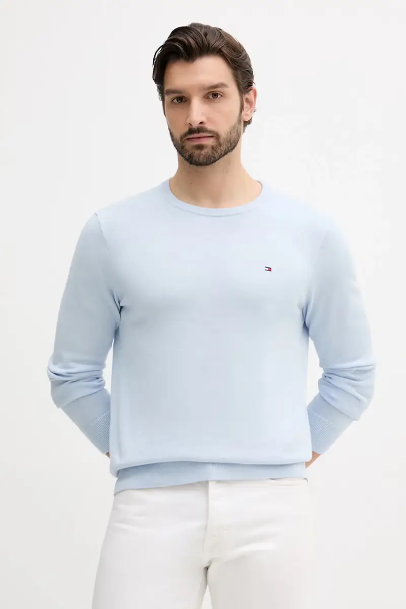 maglione in cotone uomo colore blu MW0MW39999