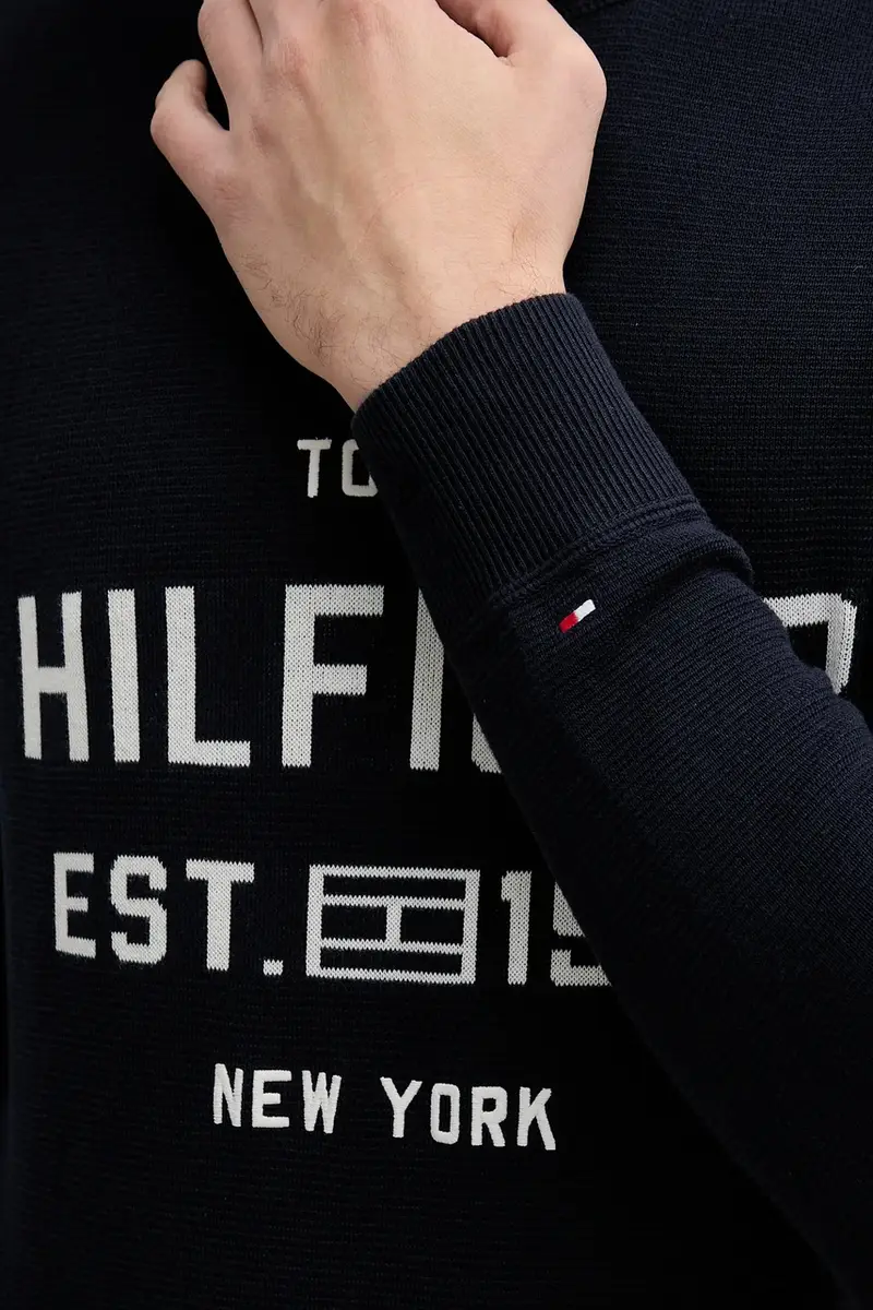 maglione in cotone uomo colore blu navy MW0MW39533 miniatura 5