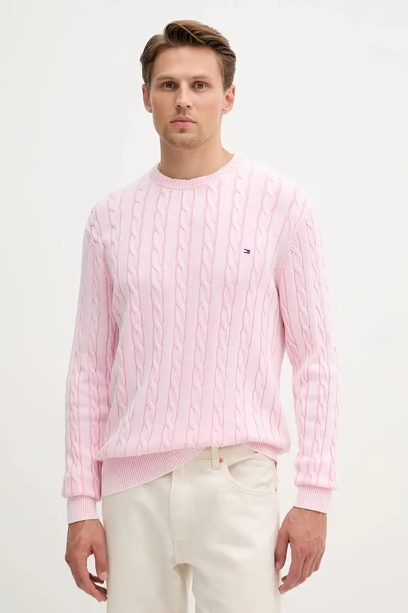 maglione in cotone uomo colore rosa MW0MW39524