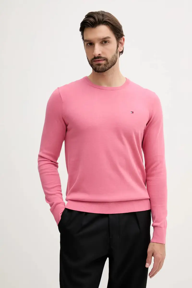 maglione in cotone uomo colore rosa MW0MW39999