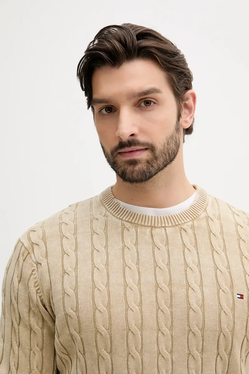 maglione in cotone uomo colore verde MW0MW39524 miniatura 4