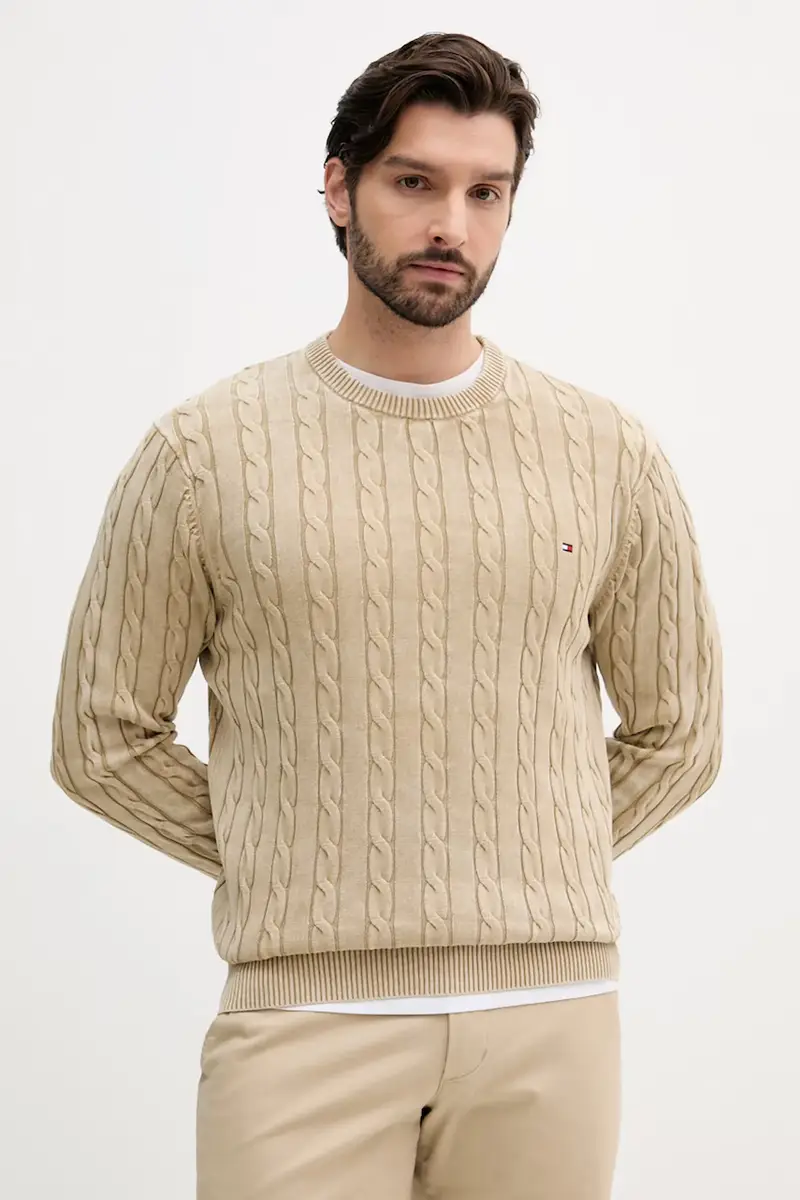 maglione in cotone uomo colore verde MW0MW39524