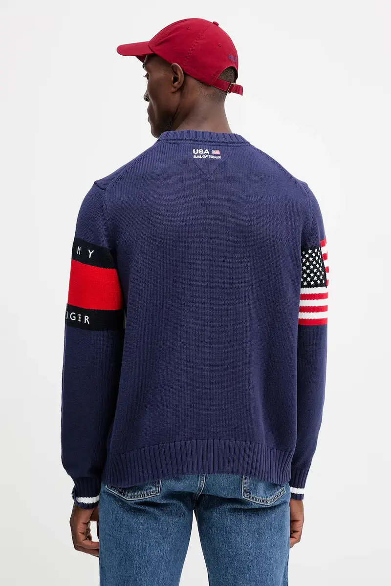 maglione in cotone x SAIL GP uomo colore blu navy MW0MW41542 miniatura 3