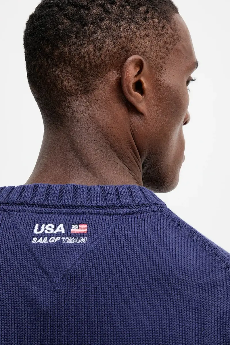 maglione in cotone x SAIL GP uomo colore blu navy MW0MW41542 miniatura 5