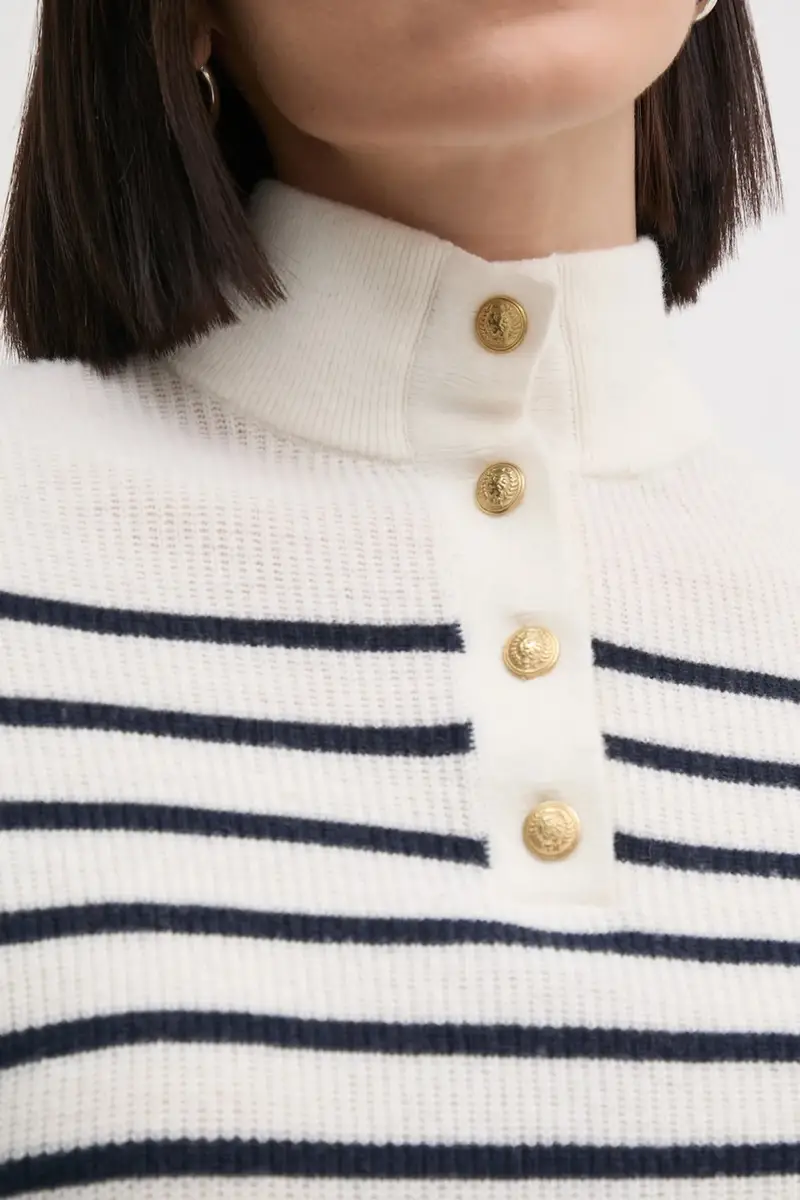 maglione in lana donna colore beige WW0WW44981 miniatura 5