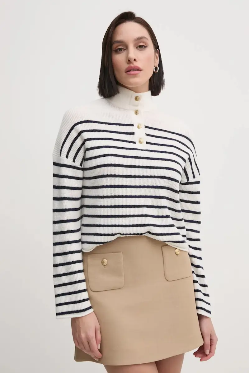 maglione in lana donna colore beige WW0WW44981