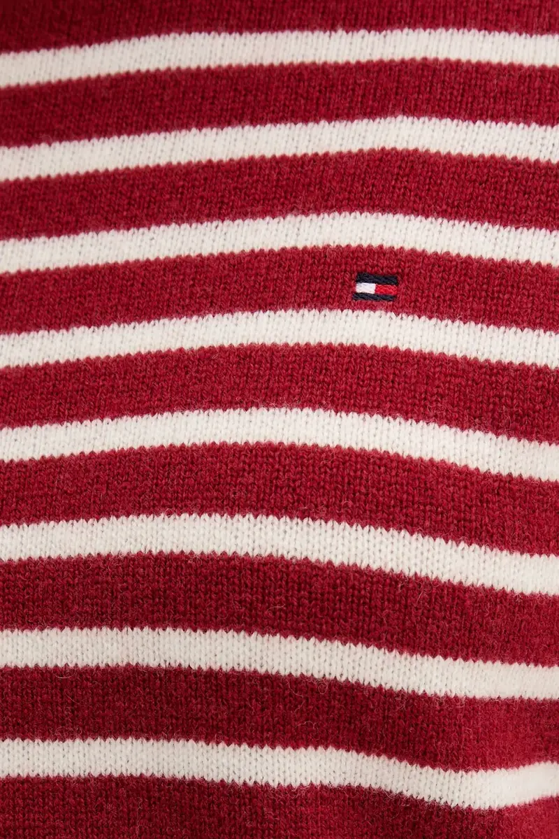 maglione in lana donna colore blu navy WW0WW40264 Rosso miniatura 5