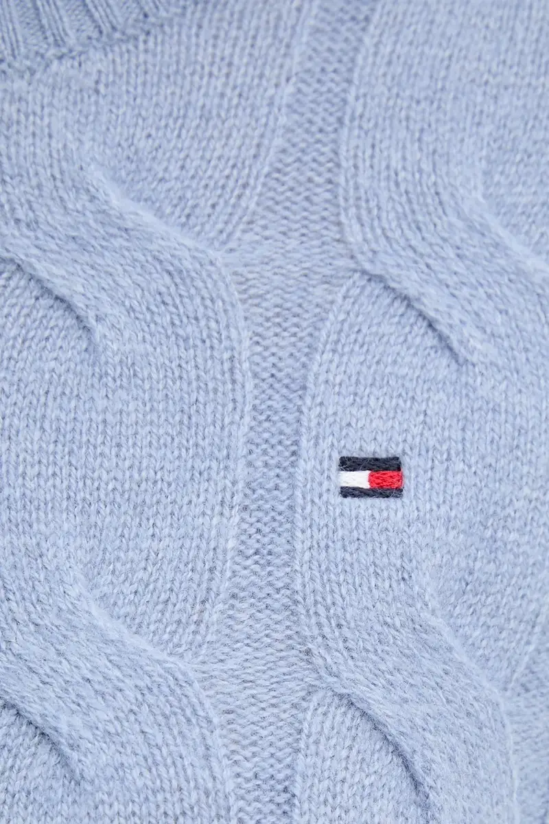 maglione in lana donna colore blu WW0WW43586 miniatura 5