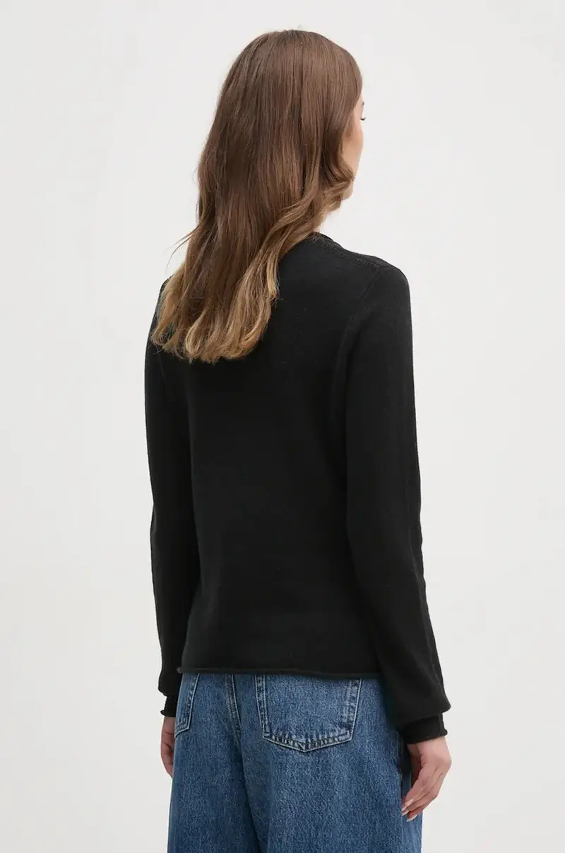 maglione in lana donna colore nero WW0WW43505 miniatura 3