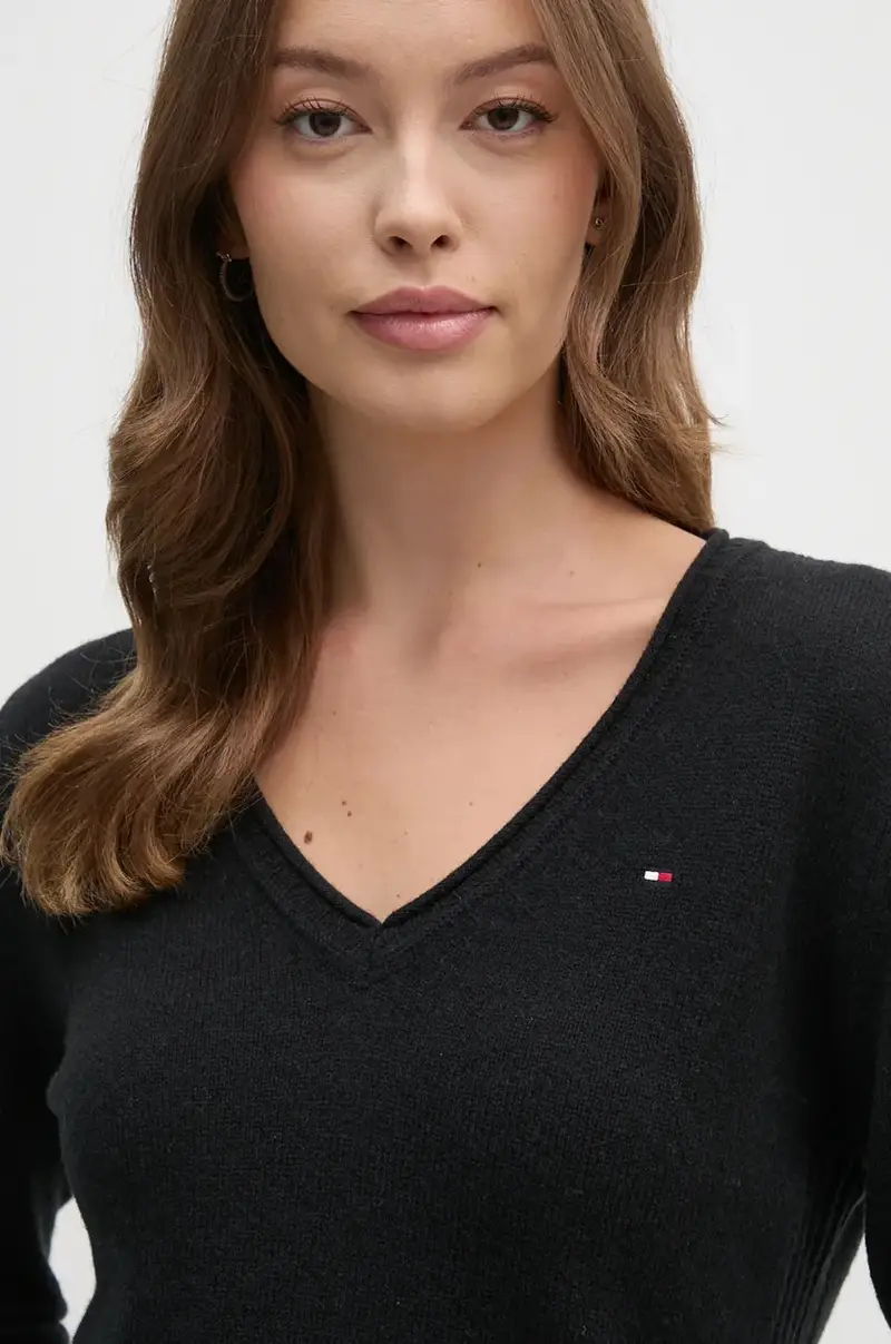 maglione in lana donna colore nero WW0WW43505 miniatura 4