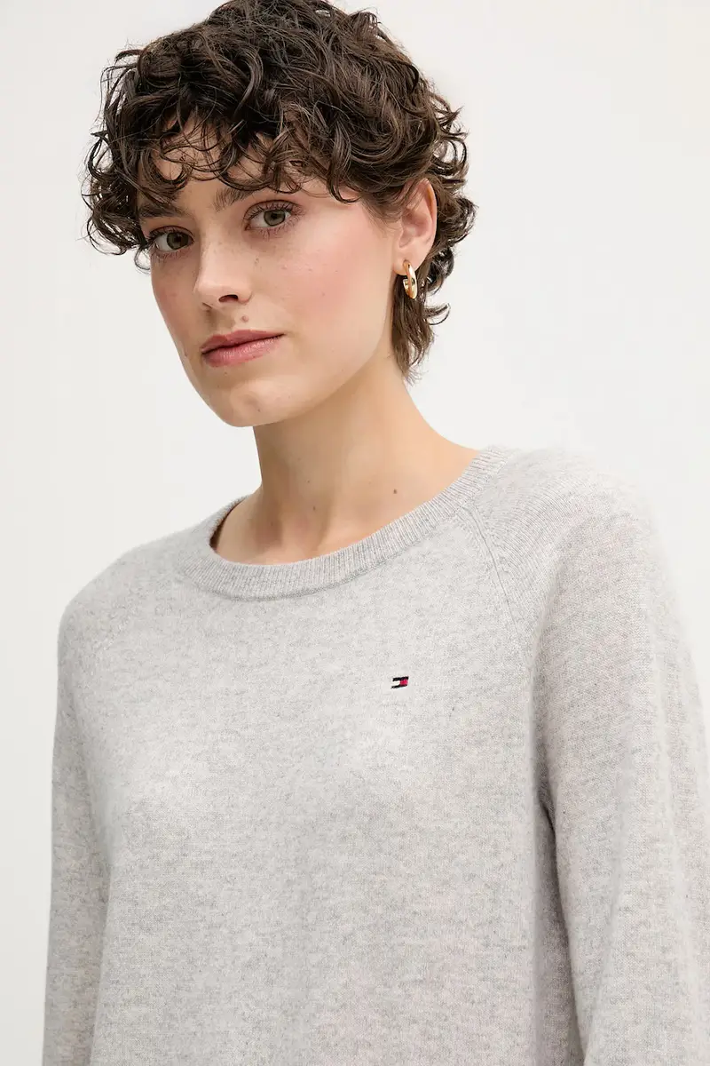 maglione in lana Grigio miniatura 4