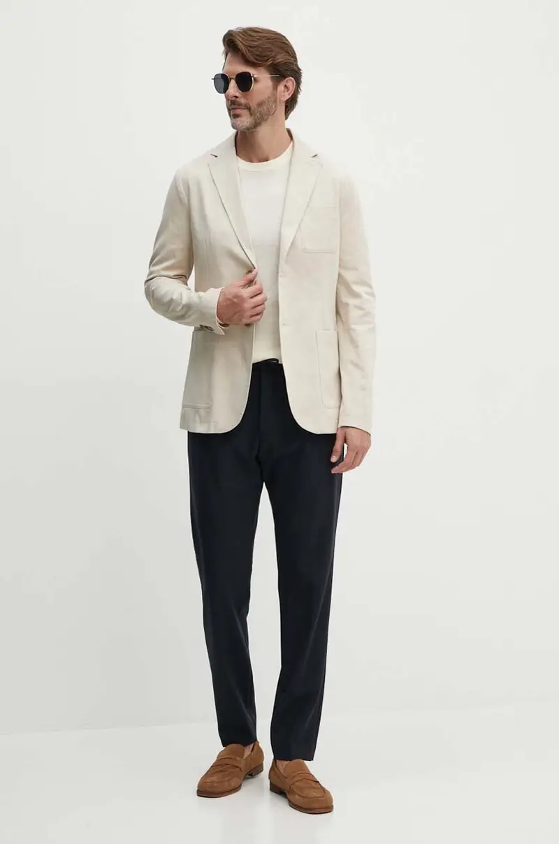 maglione in lana uomo colore beige MW0MW33128 miniatura 2