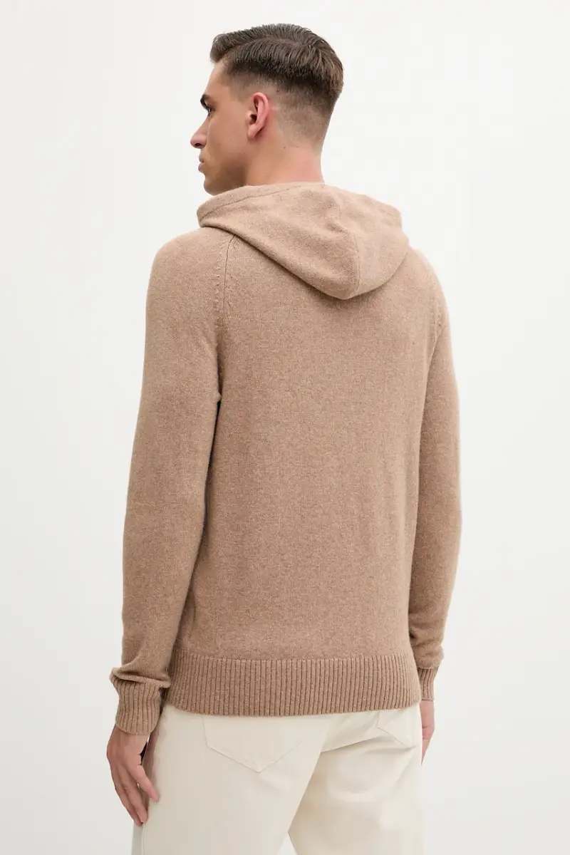 maglione in lana uomo colore marrone MW0MW40438 miniatura 3