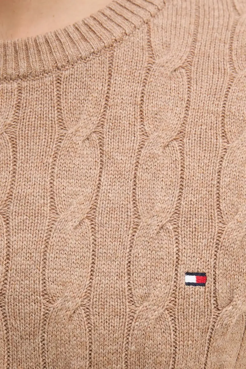 maglione in lana uomo colore marrone MW0MW40442 miniatura 5