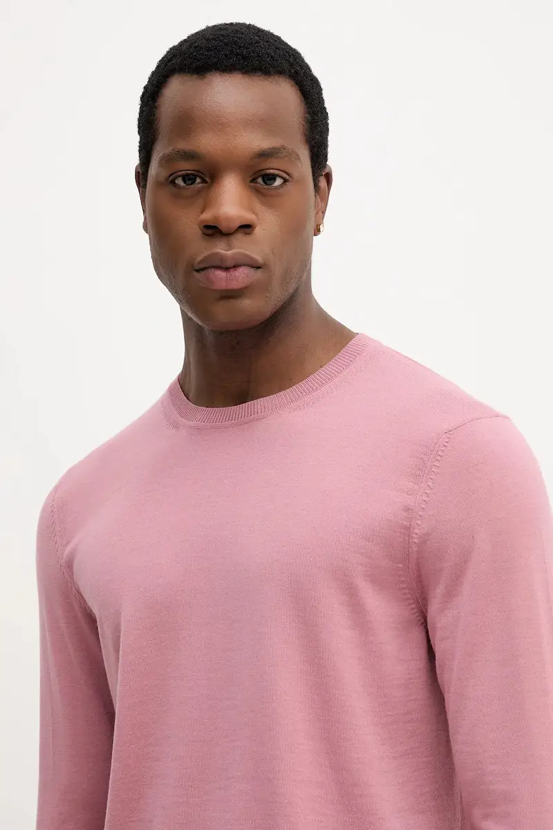 maglione in lana uomo colore rosa MW0MW39775 miniatura 4