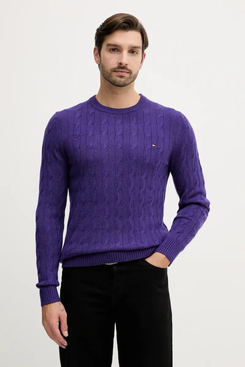 maglione in lana uomo colore violetto MW0MW40442