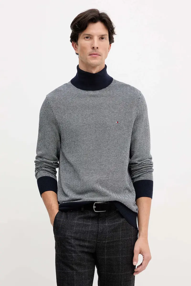 maglione in misto lana uomo colore blu navy MW0MW40446